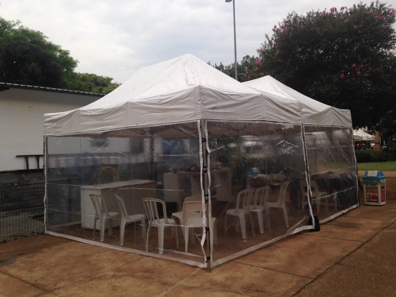 Tenda 4,5x6 montada pela Sampa Tendas